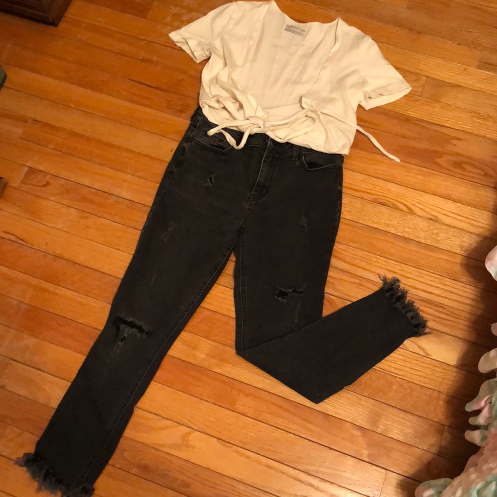 Free People Black Jeans